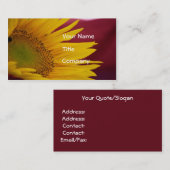 Carte De Visite Tournesol (Devant / Derrière)