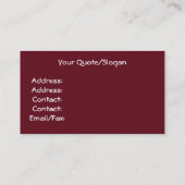 Carte De Visite Tournesol (Dos)