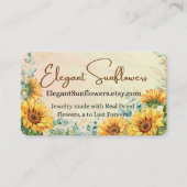 Carte de visite tournesol (Devant)