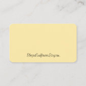 Carte de visite tournesol (Dos)