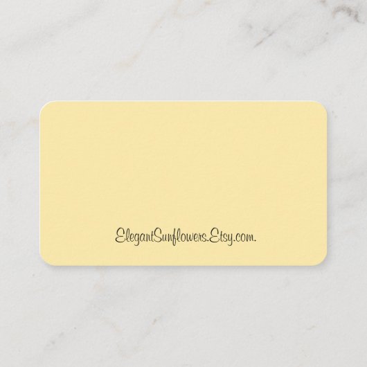 Carte de visite tournesol (Dos)