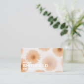 Carte de visite tournesol (Debout devant)