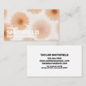 Carte de visite tournesol (Devant / Derrière)