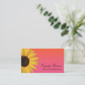 Carte de visite tournesol (Debout devant)