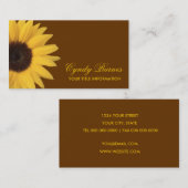 Carte de visite tournesol (Devant / Derrière)