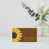 Carte de visite tournesol (Debout devant)