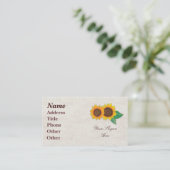 Carte de visite tournesol (Debout devant)