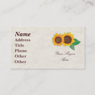 Carte de visite tournesol