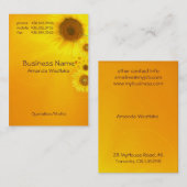 Carte De Visite Tournesol (Devant / Derrière)