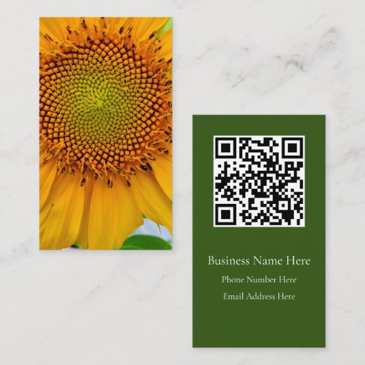 Carte De Visite Tournesol (Devant / Derrière)