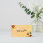 Carte De Visite Tournesol aquarelle (Debout devant)