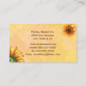 Carte De Visite Tournesol aquarelle (Dos)