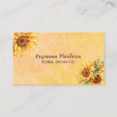 Carte De Visite Tournesol aquarelle (Devant)