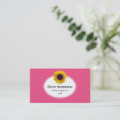 Carte De Visite Tournesol | Bandes magenta (Debout devant)