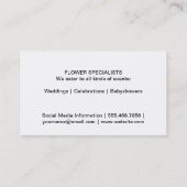 Carte De Visite Tournesol | Bleu (Dos)