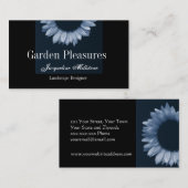 Carte De Visite Tournesol de bleu glacier (Devant / Derrière)