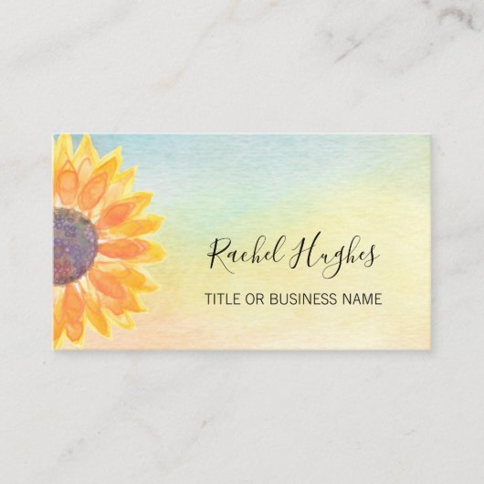 Carte De Visite Tournesol de code QR (Devant)