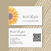 Carte De Visite Tournesol de code QR