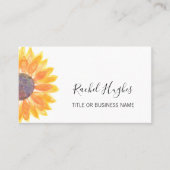 Carte De Visite Tournesol de code QR (Devant)