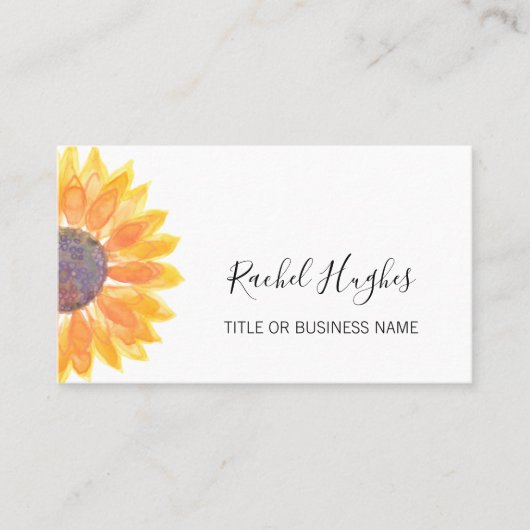 Carte De Visite Tournesol de code QR (Devant)