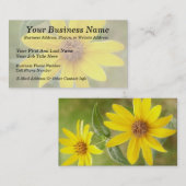 Carte De Visite Tournesol des Prairies - Helianthus maximilianii (Devant / Derrière)