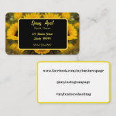 Carte De Visite Tournesol doré Chaud Personnalisé (Devant / Derrière)