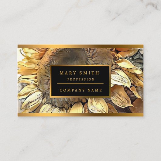 Carte De Visite Tournesol En Cadre Collection D'Art Moderne (Devant)