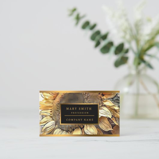 Carte De Visite Tournesol En Cadre Collection D'Art Moderne (Debout devant)