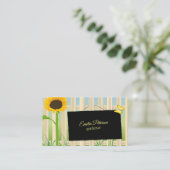 Carte De Visite Tournesol et papillon (Debout devant)