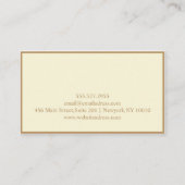 Carte De Visite Tournesol Eucalyptus Floral Botanique (Dos)