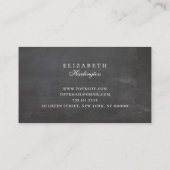 Carte De Visite Tournesol. Fleur rustique. Chalkboard professionne (Dos)