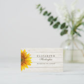 Carte De Visite Tournesol. Fleur rustique. Professionnel floral (Debout devant)