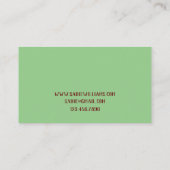 Carte De Visite Tournesol Fleur sauvage Aquarelle Jaune (Dos)