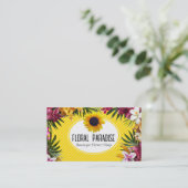 Carte De Visite Tournesol | Fleurs tropicales (Debout devant)