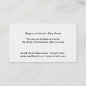 Carte De Visite Tournesol | Fleurs tropicales (Dos)