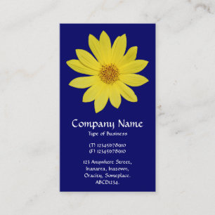 Carte De Visite Tournesol Helianthus 'Lemon Queen' - Bleu foncé