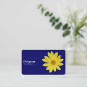 Carte De Visite Tournesol Helianthus 'Lemon Queen' - Bleu foncé (Debout devant)