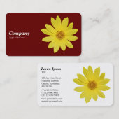 Carte De Visite Tournesol Helianthus 'Lemon Queen' - Rouge foncé (Devant / Derrière)