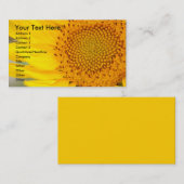 Carte De Visite Tournesol jaune (Devant / Derrière)