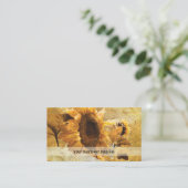 Carte De Visite Tournesol Jaune Belle Rustique Pays Floral (Debout devant)