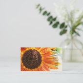 Carte De Visite Tournesol jaune de floraison (Debout devant)