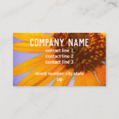 Carte De Visite tournesol jaune joyeux double face (Dos)