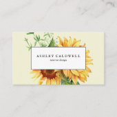 Carte De Visite Tournesol jaune moderne (Devant)