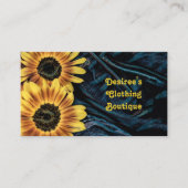 Carte De Visite Tournesol Jaune Russe Denim Blue Jeans (Devant)