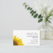 Carte De Visite Tournesol jaune Rustique Botanique (Debout devant)