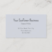 Carte De Visite Tournesol Jaune Vert Belle (Dos)