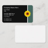 Carte De Visite Tournesol Moderne Design Simple (Devant / Derrière)