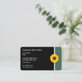 Carte De Visite Tournesol Moderne Design Simple (Debout devant)