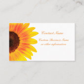 Carte De Visite Tournesol Moderne Et Design (Dos)