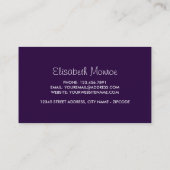 Carte De Visite Tournesol moderne, fleuriste (Dos)